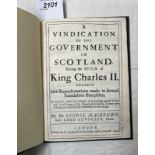 A VINDICATION OF GOVERNMENT IN SCOTLAND, DURING THE REIGN OF KING CHARLES II,