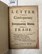 A LETTER CONCERNING THE CONSEQUENCE OF AN INCORPORATING UNION, IN RELATION TO TRADE,