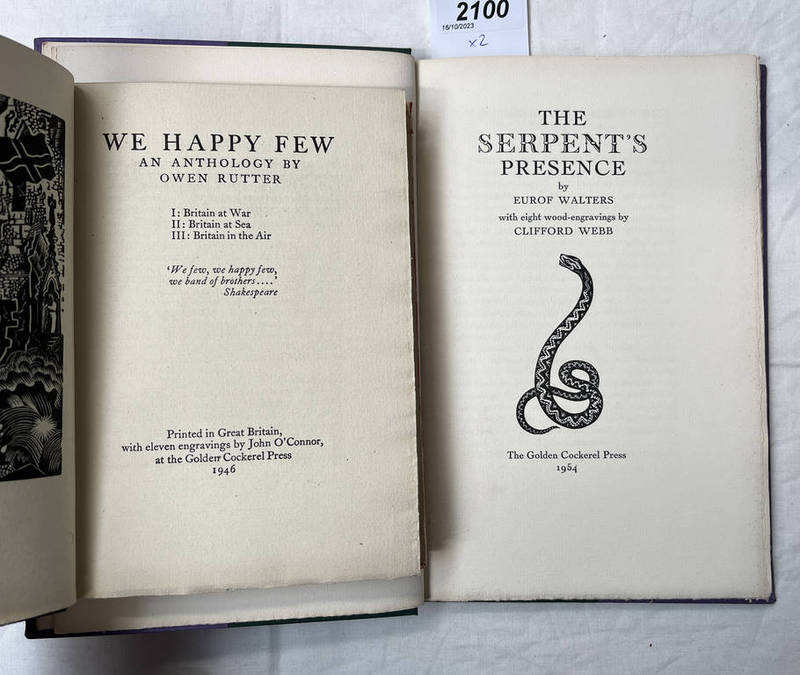 THE SERPENTS' PRESENCE BY EUROF WALTERS WITH EIGHT WOOD-ENGRAVINGS BY CLIFFORD WEBB,