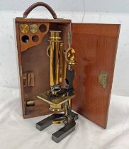 WATSON EDINBURGH MICROSCOPE MARKED W WATSON & SONS HOLBURN, LONDON 4364,