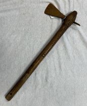 AFRICAN TRIBAL AXE WITH 9.