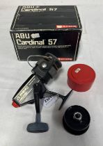 ABU GARCIA CARDINAL 57 SPINNING REEL IN BOX WITH SPARE SPOOL