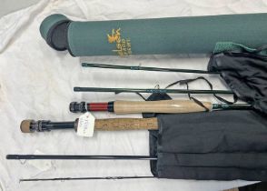 GREYS GS2 10' #8 4 PIECE FISHING ROD IN A GREYS BAG & A TUBE & A NIELSON 9' 5/6WT FLY ROD -2