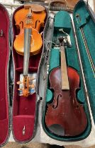 VIOLIN WITH 33CM LONG 2 PIECE BACK,