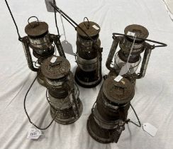 5 ORIGINAL NIER FEUERHAND 275 OIL / PARAFFIN LAMPS -5- 25 CM TALL