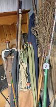 THE EGRET 3 PIECE ROD IN BAG, MILBROLITE ROD IN BAG, LANDING NET,