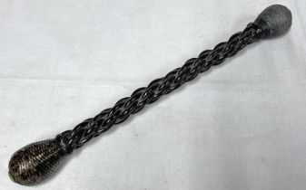 19TH CENTURY BOSUN'S PERSUADER COSH WITH TWISTED SHAFT BOUND WITH TWISTED CORD,