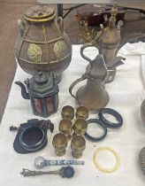 MIDDLE EASTERN TEA POTS, ORIENTAL TEAPOT, WOODEN BRACELETS,