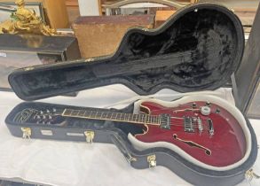 ARIA PRO 11 MODEL TA 40 6 STRING ELECTRIC GUITAR IN ITS CASE Condition Report: Sold