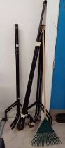 2 CLOTHES RACKS