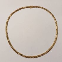 14CT GOLD FANCY LINK NECKLACE MARKED 585 - 35.0G Condition Report: Length: 48cm.