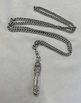 STERLING SILVER RETRACTABLE PENCIL ON A SILVER CHAIN