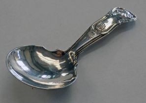 GEORGE IV SILVER CADDY SPOON BY JOSEPH WILLMORE,