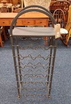 WROUGHT METAL WINE RACK