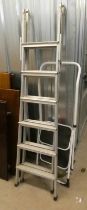 ALUMINIUM STEP LADDER & 1 OTHER LADDER