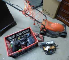 SELECTION OF POWER TOOLS TO INCLUDE POWER DEVIL PDW 5027 850 W ROUTER,