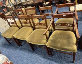 SET OF 8 19TH CENTURY MAHOGANY DINING CHAIRS WITH REEDED & PANELLED DECORATION,