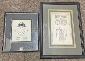 2 ARCHITECTURAL THEMED PRINTS,