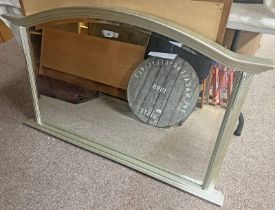 21ST CENTURY OVERMANTLE MIRROR 76CM TALL X 123CM WIDE