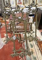 3 BRASS MINIATURE EASELS,