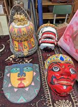 PAINTED WALL MASKS & A CLOTH HAT -4-