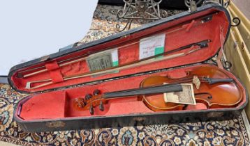 VIOLIN WITH 36CM LONG 2 PIECE BACK,