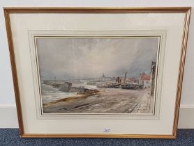 JOHN BLAIR ST MONANS SIGNED FRAMED WATERCOLOUR 38 X 56 CM