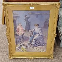 G G KILBURNE THE ENTANGLEMENT SIGNED GILT FRAMED WATERCOLOUR 51 X 35 CM