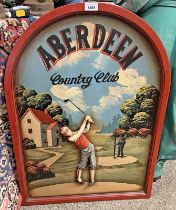 ABERDEEN COUNTRY CLUB WALL PLAQUE,