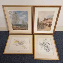 MARY MCMURTRIE, 2 FRAMED FLOWER PICTURES, NO.