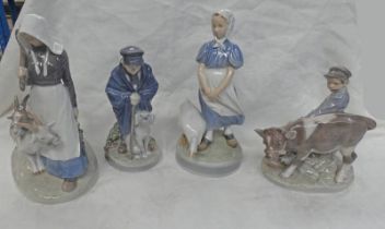 4 ROYAL COPENHAGEN PORCELAIN FIGURES