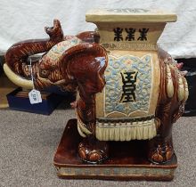 EASTERN CERAMIC ELEPHANT GARDEN SEAT