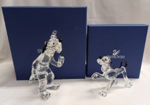 2 BOXED SWAROVSKI CRYSTAL DISNEY SHOWCASE FIGURES;