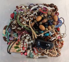 BOX OF COSTUME JEWELLERY