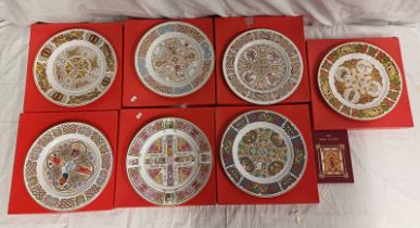 7 SPODE DISPLAY PLATES; THE INOS, THE LINDISFARNE PLATE, THE ST CHAD, THE KELLS, THE DURHAM,