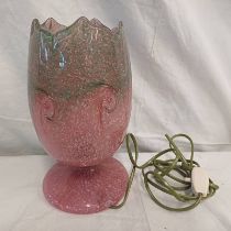 PINK AND GREEN VASART TABLE LAMP,