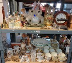 2 SHELVES OF ROYAL DOULTON FIGURES, LONDON CLOCK CO.