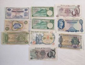 SELECTION OF VARIOUS BANKNOTES TO INCLUDE BANK OF ENGLAND FIVE POUNDS. L.K.