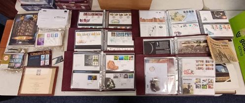 7 ALBUMS OF VARIOUS FDC'S, COIN COVERS, PRESENTATION PACKS, ETC, MOSTLY 1996-2008,