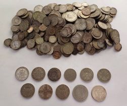 SELECTION OF VARIOUS COINS TO INCLUDE 1888 HALF CROWN, 1874 GERMANY 1 MARK, 1869 FRANCE 1 FRANC,
