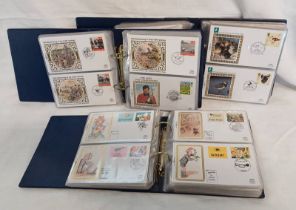 3 ALBUMS OF BENHAMS GB SILK FIRST DAY COVERS 1992-1996 EACH COVER A PART OF A LIMITED EDITION OF