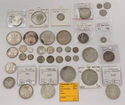 SELECTION OF NETHERLANDS RELATED COINAGE TO INCLUDE 12 X 2 1/2 GULDENS,