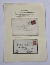 BRUNSWICK STAR CANCELLATIONS EDINBURGH 1863-1873 WITH 1866 ENTIRE TO HAWICK WITH A GOOD 1d RED