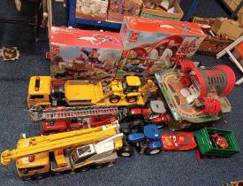 VARIOUS BRUDER, ETC MODEL VEHICLES INCLUDING NEW HOLLAND T8040 TRACTOR,