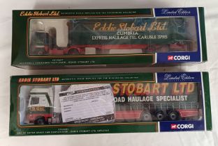 2 CORGI 1:50 SCALE EDDIE STOBART LTD RELATED MODEL HGV'S INCLUDING CC12607 - SCAMMELL CRUSADER