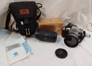 MINOLTA 505SI SUPER 35MM SLR CAMERA WITH 28-80MM & SIGMA 70-300MM F4-5.