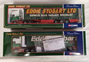 TWO CORGI 1:50 SCALE EDDIE STOBART LTD RELATED MODEL HGV'S INCLUDING CC12401 - VOLVO GLOBETROTTER