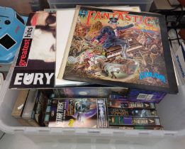 SELECTION OF VARIOUS VINYL RECORDS INCLUDING ARTISTS SUCH AS THE BEATLES, EURYTHMICS,