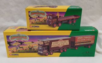 2 CORGI JOHN CODONA PLEASURE FAIR RELATED MODEL VEHICLE SETS FROM THE SHOWMANS RANGE INCLUDING