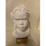 Roger Burnett, a life size bust of artists daughter ''Trina'' aged 5 years, signed, limited